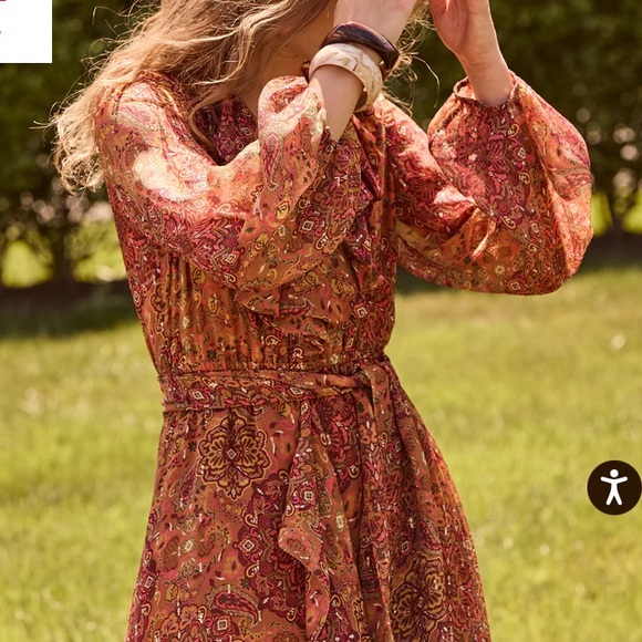 Figue ASPEN DRESS cinnamon brown size S 6-8 - Picture 2 of 6